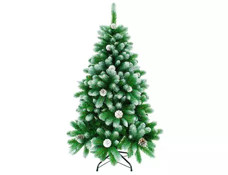 Crystal Trees Искусственная Ель Триумфальная заснеженная с шишками 120 см