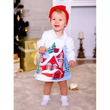 Дашенька Платье новогоднее Зимний домик