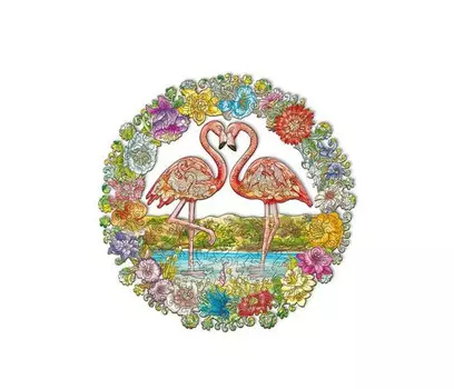 Davici Деревянный пазл Фламинго Нежность