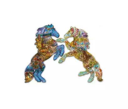 Davici Деревянный пазл Мустанги Дикий запад