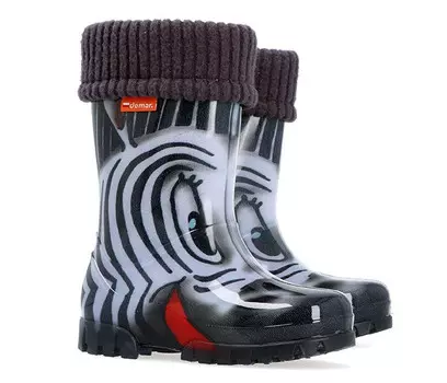 Demar Сапоги резиновые Twister Lux Print Зебра