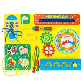 Деревянная игрушка Alatoys Бизиборд Непоседа