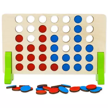 Деревянная игрушка Alatoys Логическая настольная игра 4 в ряд