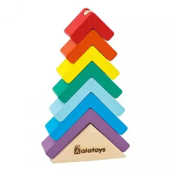 Деревянная игрушка Alatoys Пирамидка Елочка ПЕ01