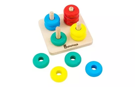 Деревянная игрушка Alatoys Пирамидка ПСЧ3006