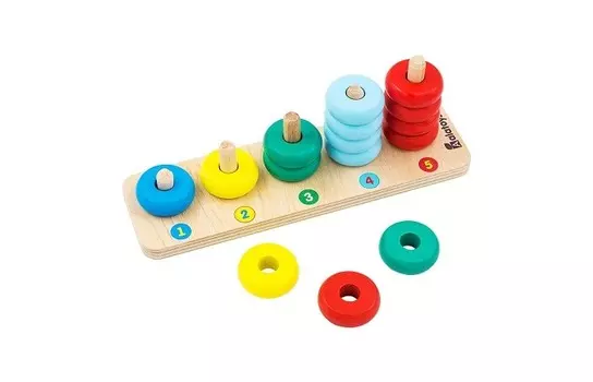 Деревянная игрушка Alatoys Пирамидка ПСЧ3007