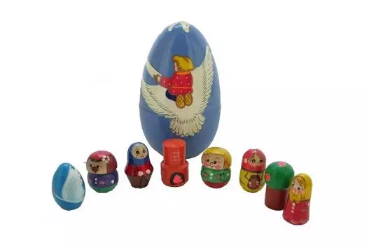 Деревянная игрушка Бэмби Матрешка Гуси-лебеди