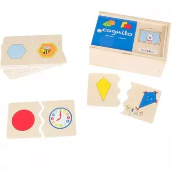 Деревянная игрушка Beleduc развивающая Когнито-Геометрические фигуры