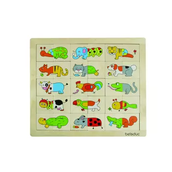 Деревянная игрушка Beleduc Развивающий Пазл Животные 11006