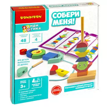 Деревянная игрушка Bondibon Игра настольная Бонди Логика Собери меня!
