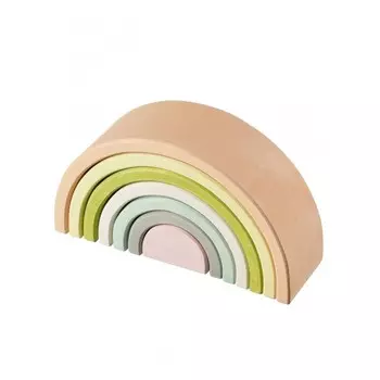 Деревянная игрушка Букарашка Деревянная Радуга Монтессори пирамида