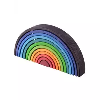 Деревянная игрушка Букарашка Радуга большая Монтессори пирамида