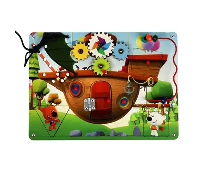 Деревянная игрушка Буратино Ми-ми-мишки Бизиборд