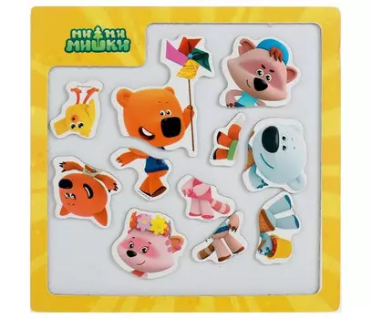 Деревянная игрушка Буратино Ми-ми-мишки доска магнитная 23x30 см 60 шт.