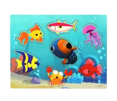 Деревянная игрушка Буратино Ми-ми-мишки Рыбалка подводная охота