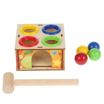 Деревянная игрушка Буратино Настольная игра-стучалка Ми-ми-мишки Играем в шарики