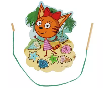 Деревянная игрушка Буратино Рыбалка Три Кота