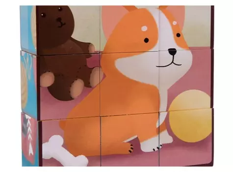 Деревянная игрушка Classic World Кубики-пазлы Домашние питомцы