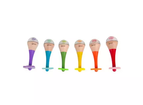 Деревянная игрушка Classic World Маракас Музыкальная радуга