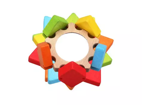 Деревянная игрушка Classic World погремушка Цветочек с зеркальцем