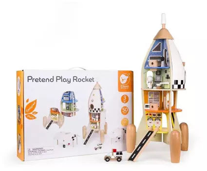 Деревянная игрушка Classic World развивающая многофункциональная Ракета