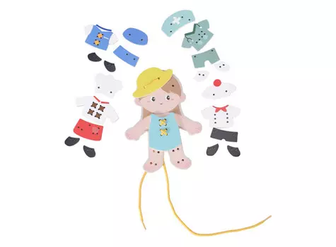 Деревянная игрушка Classic World шнуровка Девочки