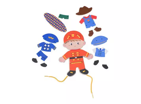 Деревянная игрушка Classic World шнуровка Мальчишки