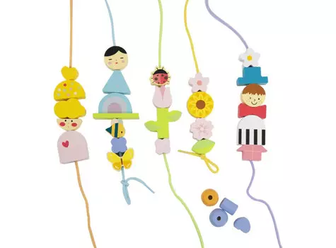 Деревянная игрушка Classic World шнуровка Веселые лица