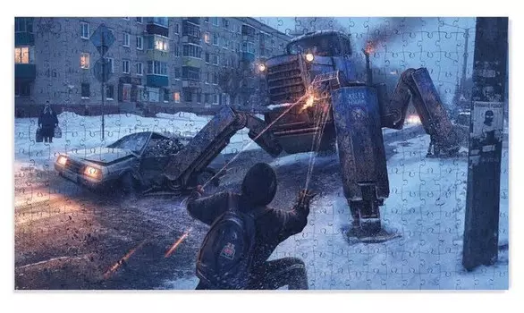 Деревянная игрушка Collaba puzzle Пазл Жестянщик 48х27 см (512 деталей)