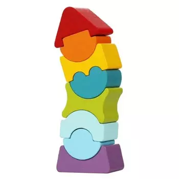 Деревянная игрушка Cubika Пирамидка-балансир LD-8 (8 деталей)