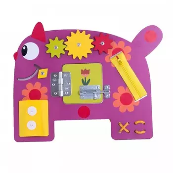 Деревянная игрушка Деревяшки Бизиборд Кошечка Мяу