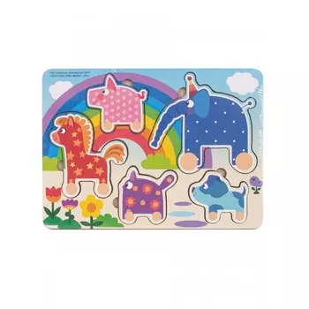 Деревянная игрушка Деревяшки Пазлы цветные