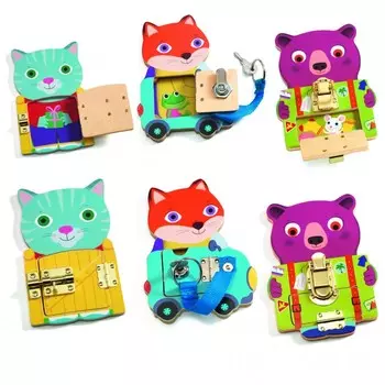 Деревянная игрушка Djeco Настольная развивающая игра - Замки Локту