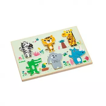 Деревянная игрушка Djeco Пазл Куку кроко