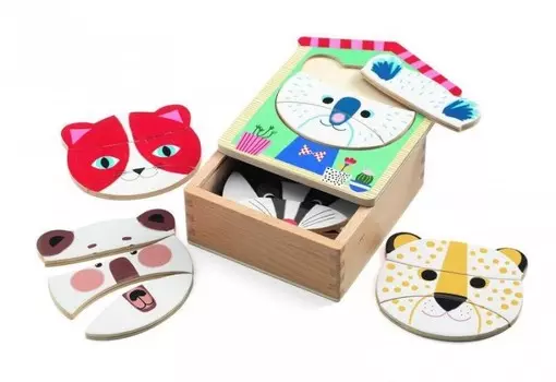 Деревянная игрушка Djeco Первый пазл Портрет