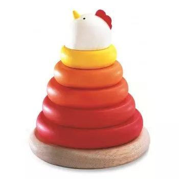 Деревянная игрушка Djeco Пирамидка Курочка