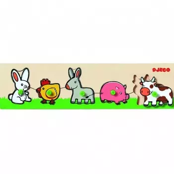 Деревянная игрушка Djeco Рамка-вкладыш Ферма 01116