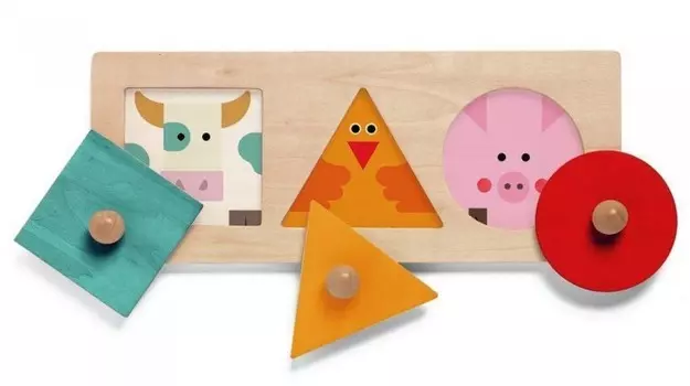 Деревянная игрушка Djeco Рамка-вкладыш Формы