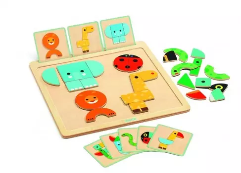 Деревянная игрушка Djeco Развивающая игра ГеоБейсик