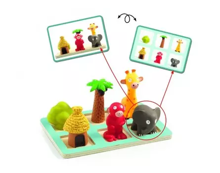 Деревянная игрушка Djeco Настольная развивающая игра Спасьо Эдулюдо