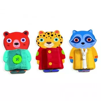 Деревянная игрушка Djeco Развивающая игра Застёжки Зипту