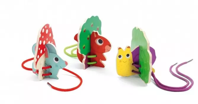 Деревянная игрушка Djeco Шнуровка дуо