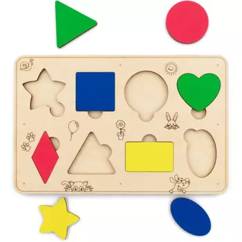 Деревянная игрушка Eco Wood Art Сортер Геометрические фигуры