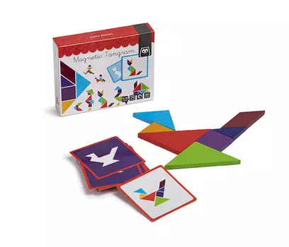 Деревянная игрушка Eurekakids Развивающая игра Магнитный Танграм