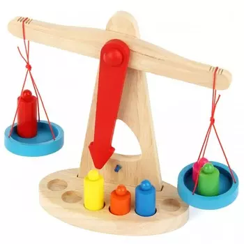 Деревянная игрушка Фабрика фантазий Баланс Весы с гирьками