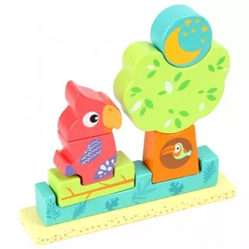 Деревянная игрушка Фабрика фантазий Магнитный пазл Попугайчик