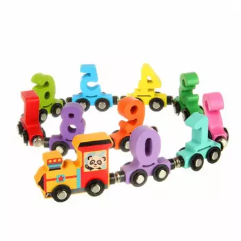 Деревянная игрушка Фабрика фантазий Паровозик магнит. Цифры