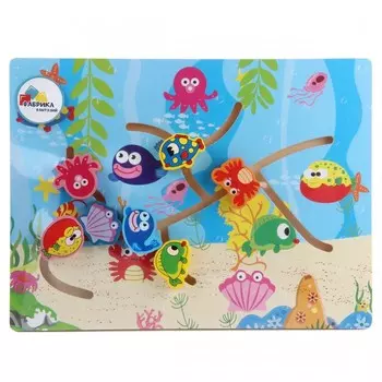 Деревянная игрушка Фабрика фантазий Рамка-лабиринт Море