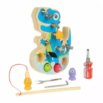Деревянная игрушка Фабрика фантазий Собери динозавра + рыбалка