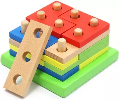 Деревянная игрушка Фабрика фантазий Сортер Цветные фигуры Квадрат